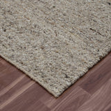 5' x 8' Gray Wool Hand Woven Area Rug
