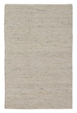 8' x 10' White Wool Hand Woven Area Rug