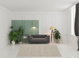 8' x 10' White Wool Hand Woven Area Rug