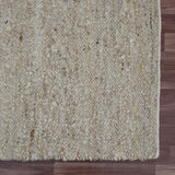 8' x 10' White Wool Hand Woven Area Rug