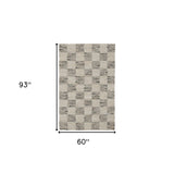 8' x 10' Brown Wool Abstract Hand Woven Area Rug