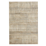 8' x 10' Brown Striped Hand Woven Area Rug