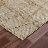 8' x 10' Brown Striped Hand Woven Area Rug