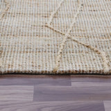 8' x 10' Brown Abstract Hand Woven Area Rug