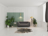 6' x 7' Brown and Black Cowhide Hand Knotted Area Rug