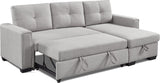 92" Blue Polyester Blend and Black Convertible Futon Sleeper Sofa