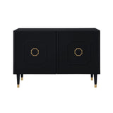 48" Black Sideboard with Two Doors