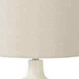 25" Brown Geometric Table Lamp With Black Drum Shade