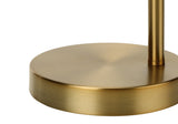 19" Gold Metal Round Table Lamp With Gold Dome Shade