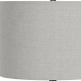 28" Black Metal and Acrylic Cylinder Table Lamp With Black Drum Shade