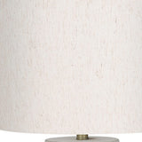 26" Black Ceramic Urn Table Lamp With Ivory Drum Shade
