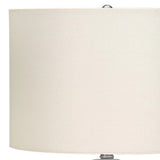 28" Cream Cylinder Table Lamp With Cream Drum Shade