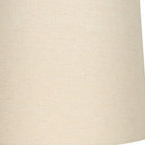 25" Cream Novelty Table Lamp With Cream Drum Shade
