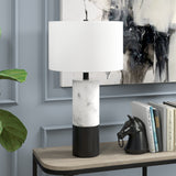 63" Matte Gold Floor Lamp with Cream Drum Shade