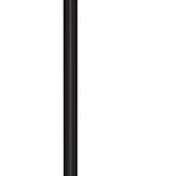 28" Black Metal Candlestick Table Lamp With White Cone Shade