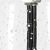 28" Black Metal Candlestick Table Lamp With White Cone Shade