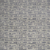 9' x 12' Blue Geometric Distressed Area Rug