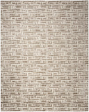 9' x 12' Blue Geometric Distressed Area Rug