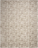 8' x 10' Brown Geometric Distressed Area Rug