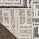 8' x 10' Gray Geometric Distressed Area Rug