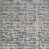 5' x 7' Blue Geometric Distressed Area Rug