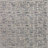 5' x 7' Gray Geometric Distressed Area Rug