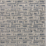 4' x 6' Blue Geometric Distressed Area Rug