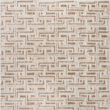 4' x 6' Blue Geometric Distressed Area Rug