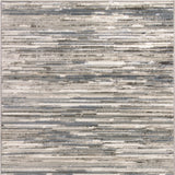 4' x 6' Cream Abstract Distressed Area Rug