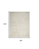 8' x 10' Cream Abstract Area Rug