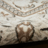 8' x 10' Cream Floral Distressed Area Rug