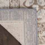 9' x 12' Blue Geometric Distressed Area Rug