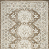 8' x 10' Blue Geometric Distressed Area Rug