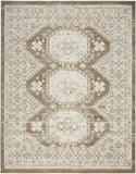 8' x 10' Brown Geometric Distressed Area Rug