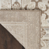 8' x 10' Brown Geometric Distressed Area Rug