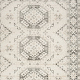 8' x 10' Brown Geometric Distressed Area Rug