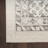 5' x 7' Gray Geometric Distressed Area Rug
