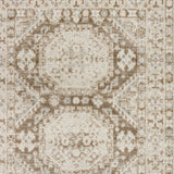 4' x 6' Blue Geometric Distressed Area Rug