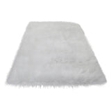 4' x 6' White Sheepskin Washable Area Rug