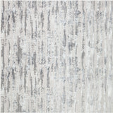 8' x 11' Silver Abstract Washable Non Skid Area Rug