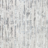 8' x 11' Silver Abstract Washable Non Skid Area Rug