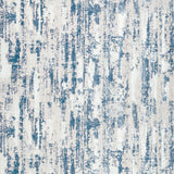 5' x 8' Navy Blue Abstract Washable Non Skid Area Rug