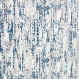 8' x 11' Navy Blue Abstract Washable Non Skid Area Rug