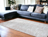 8' x 11' Pink Abstract Washable Non Skid Area Rug