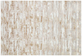 5' x 8' Beige Abstract Washable Non Skid Area Rug