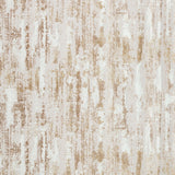 3' X 10' Beige Abstract Washable Non Skid Area Rug