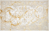 9' x 12' Gold Abstract Area Rug