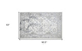 4' x 6' Gray Abstract Area Rug