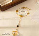 Clover Ring Chain Bracelet - Love. Luck. Hope & Faith