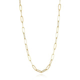 Paperclip Charm Bar Necklace - 18”, 24”, 28”